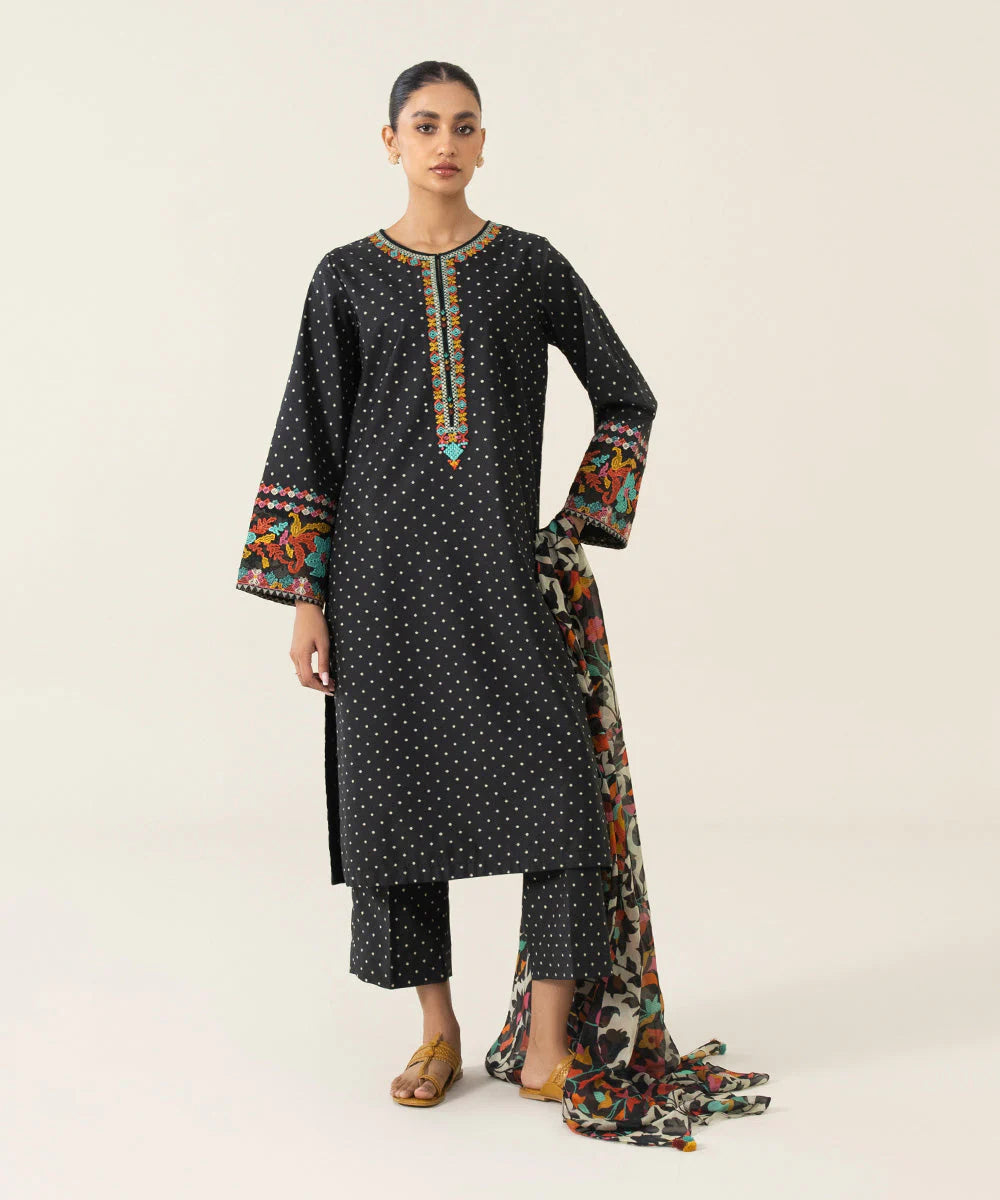 Sapphire | Unstitched 3 Piece Embroidered Textured Lawn Suit