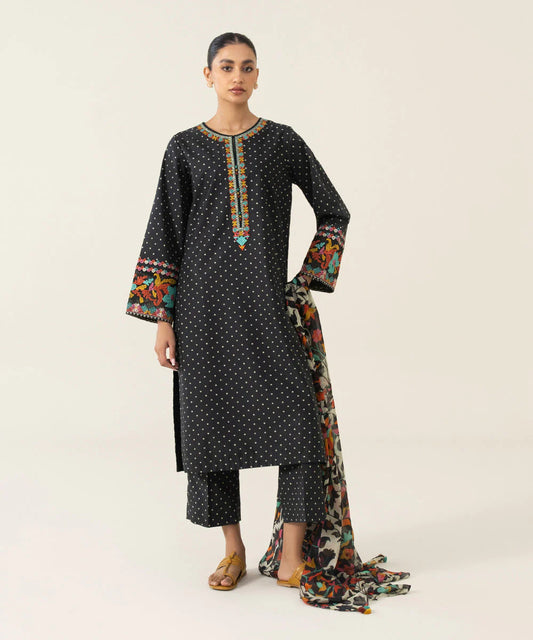 Sapphire | Unstitched 3 Piece Embroidered Textured Lawn Suit