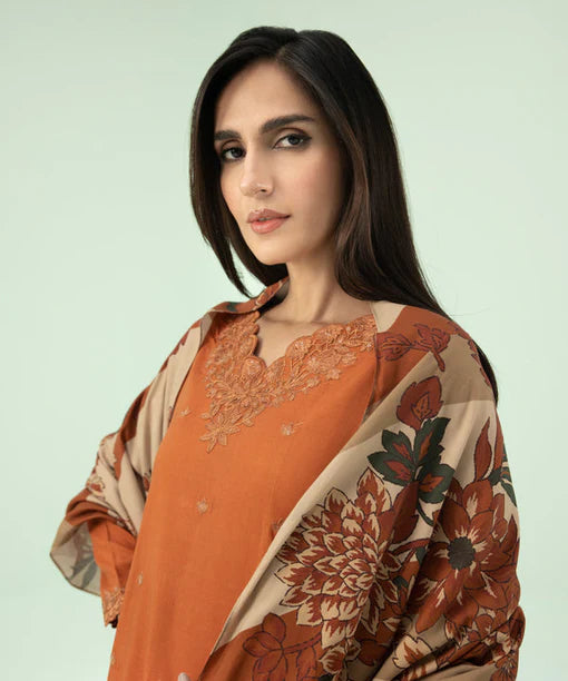 SAPPHIRE | UNSTITCHED 3 PIECE EMBROIDERED LINEN SUIT