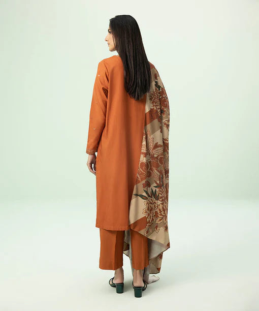 SAPPHIRE | UNSTITCHED 3 PIECE EMBROIDERED LINEN SUIT