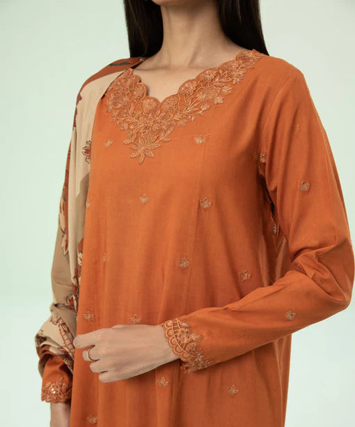 SAPPHIRE | UNSTITCHED 3 PIECE EMBROIDERED LINEN SUIT