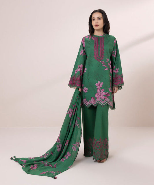 SAPPHIRE | UNSTITCHED 3 PIECE EMBROIDERED LAWN SUIT