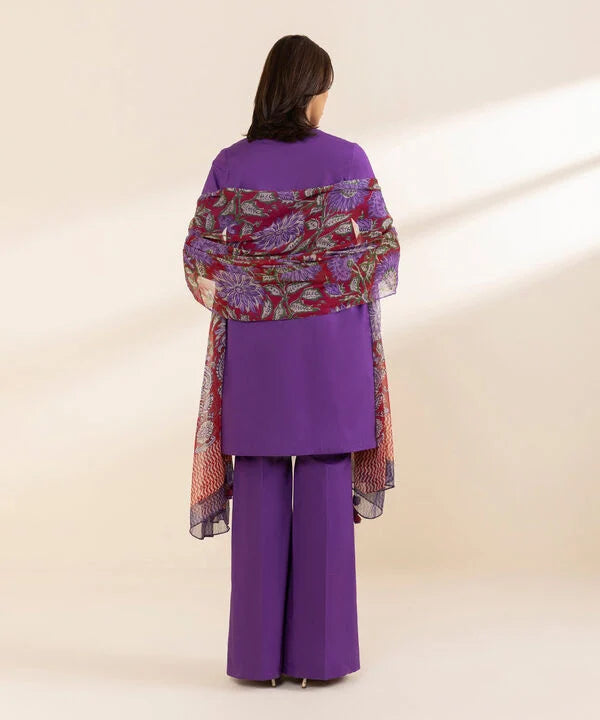 SAPPHIRE | UNSTITCHED 3 PIECE EMBROIDERED COTTON SUIT