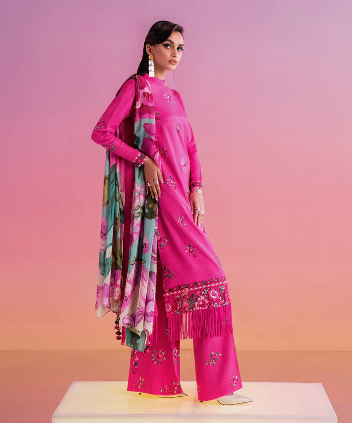 SAPPHIRE | UNSTITCHED 2 PIECE EMBROIDERED RAW SILK SUIT