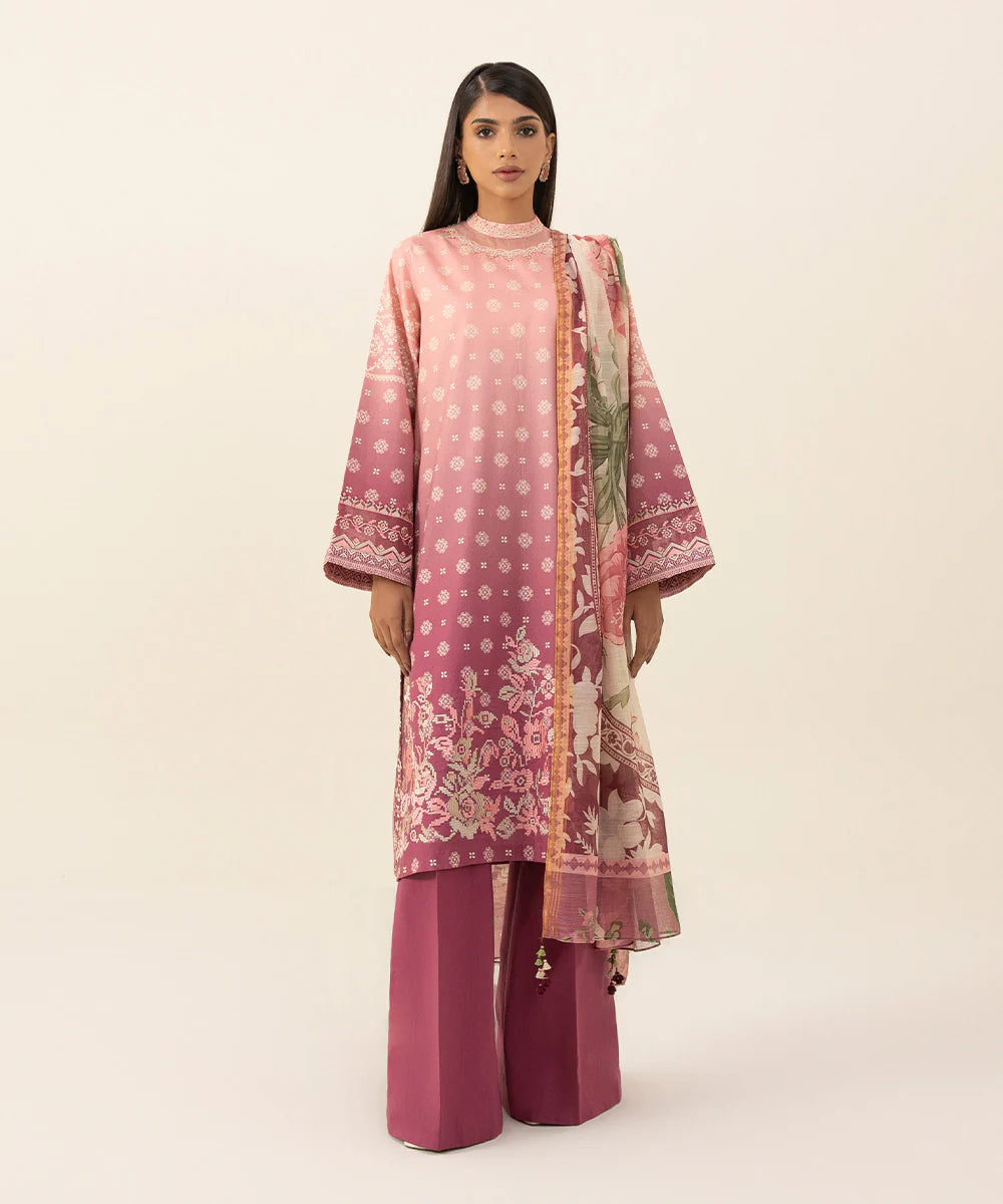SAPPHIRE | UNSTITCHED 3 PIECE EMBROIDERED DOBBY SUIT