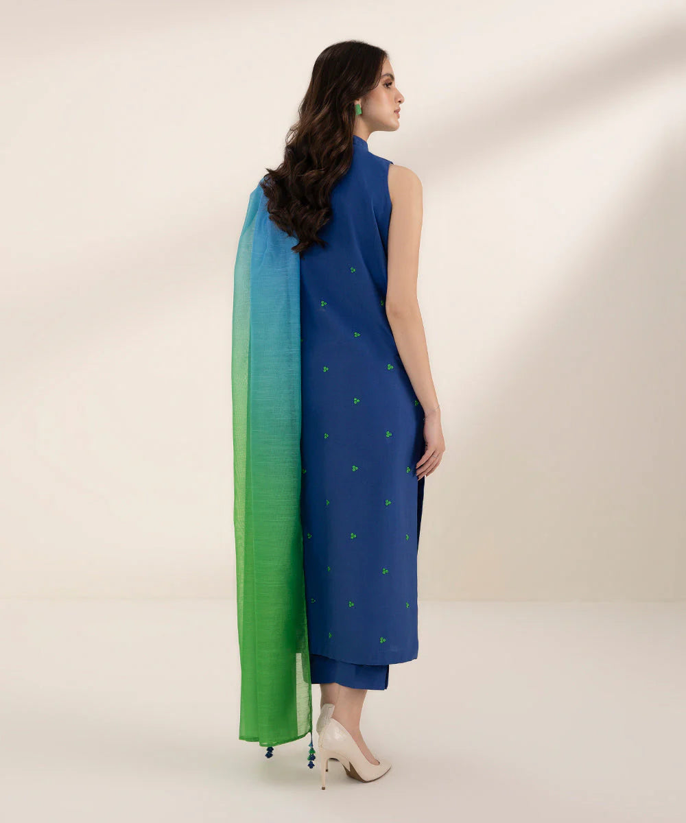 SAPPHIRE | UNSTITCHED 3 PIECE EMBROIDERED JACQUARD SUIT