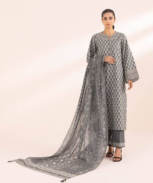 SAPPHIRE | UNSTITCHED 2 PIECE EMBROIDERED CAMBRIC SUIT