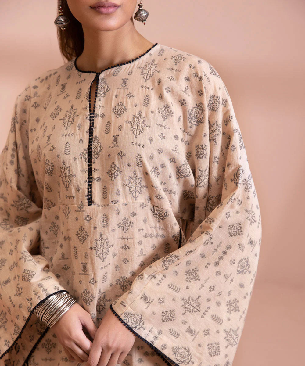 Sapphire | Unstitched 2 PIECE Dyed Extra Weft Jacquard Suit
