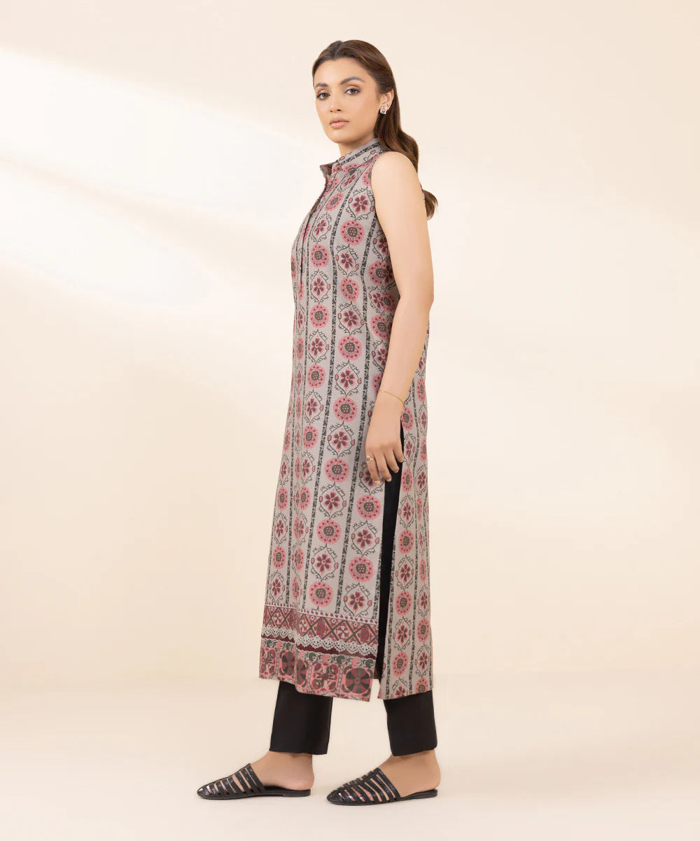 SAPPHIRE | UNSTITCHED 1 PIECE PRINTED LIGHT KHADDAR SHIRT