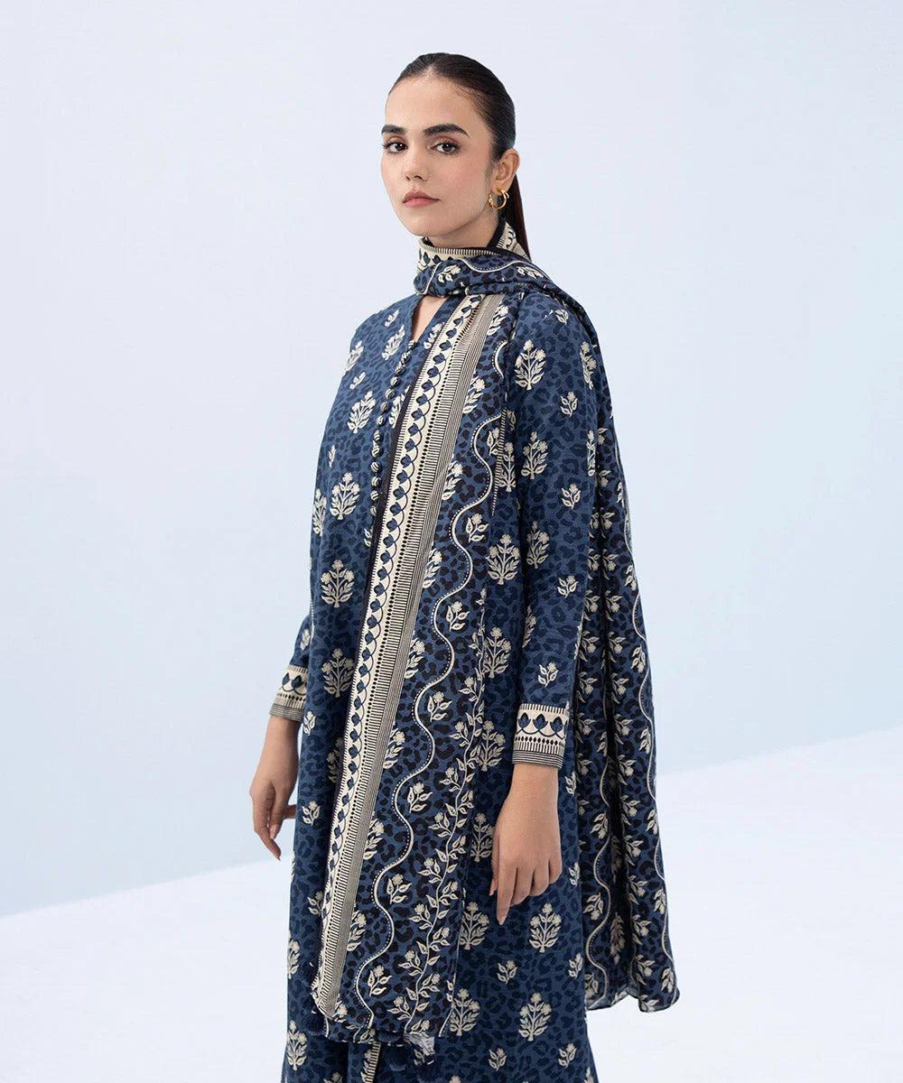 SAPPHIRE | UNSTITCHED 2 PIECE PRINTED KHADDAR SUIT