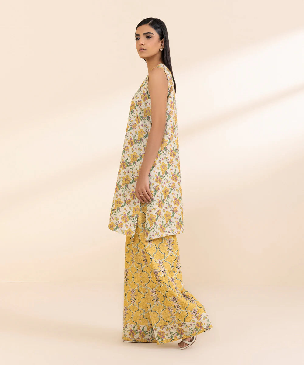 SAPPHIRE | UNSTITCHED 2 PIECE PRINTED CAMBRIC SUIT