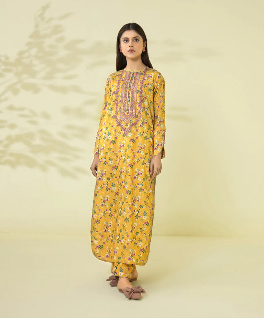 Sapphire | Unstitched 2Pc Printed Embroidered Lawn - Shirt & Trouser