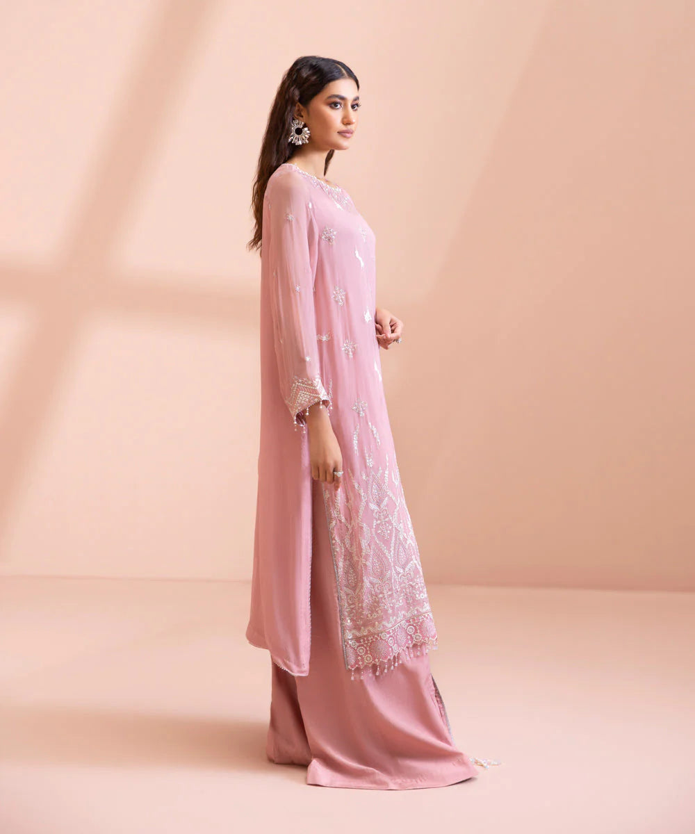Sapphire LUXE | 3 Piece Unstitched Dyed Embroidered Blended Chiffon Suit | 3FE-LX23V1-11