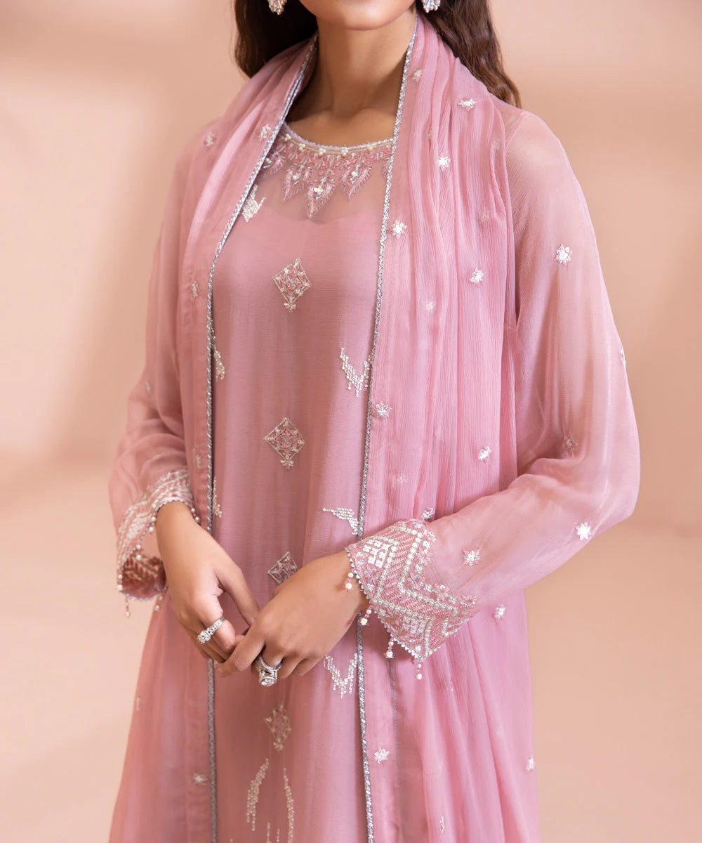 Sapphire LUXE | 3 Piece Unstitched Dyed Embroidered Blended Chiffon Suit | 3FE-LX23V1-11