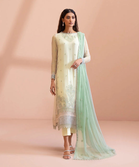 Sapphire LUXE | 3 Piece Unstitched Dyed Embroidered Blended Chiffon Suit | 3FE-LX23V1-9