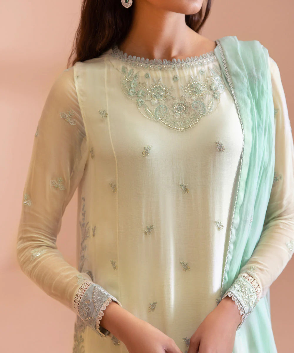 Sapphire LUXE | 3 Piece Unstitched Dyed Embroidered Blended Chiffon Suit | 3FE-LX23V1-9