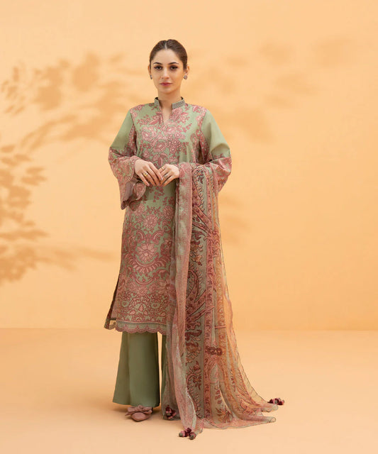 SAPPHIRE | UNSTITCHED 3 PIECE PRINTED LAWN SUIT