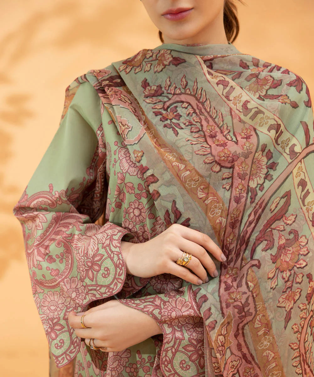 SAPPHIRE | UNSTITCHED 3 PIECE PRINTED LAWN SUIT