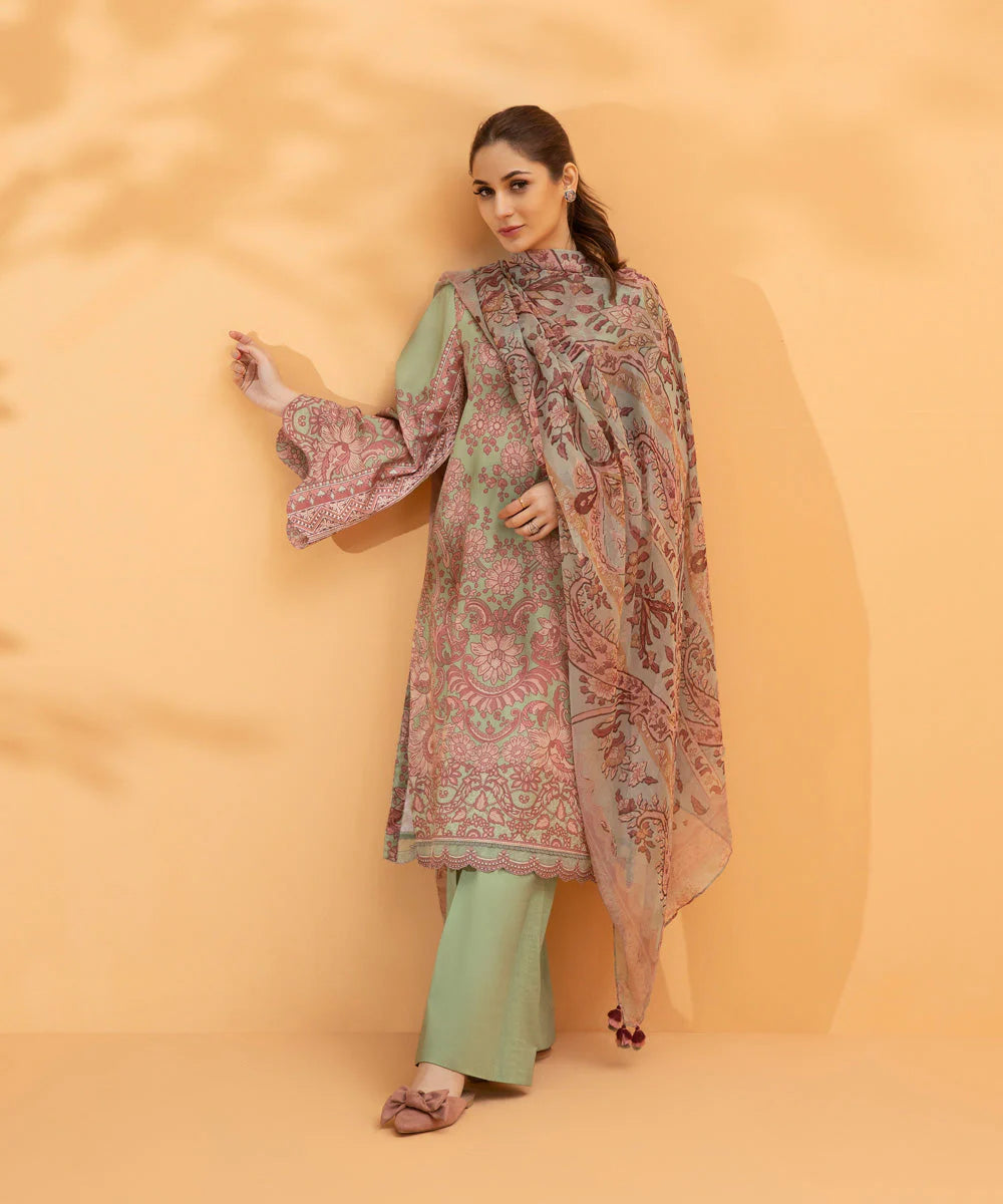 SAPPHIRE | UNSTITCHED 3 PIECE PRINTED LAWN SUIT