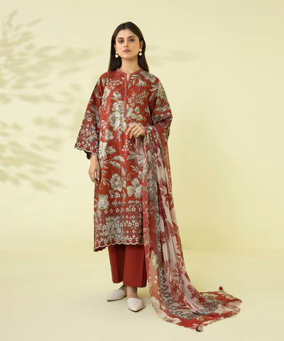 Sapphire | Unstitched 3 Piece - Printed Lawn Suit
