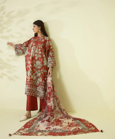 Sapphire | Unstitched 3 Piece - Printed Lawn Suit