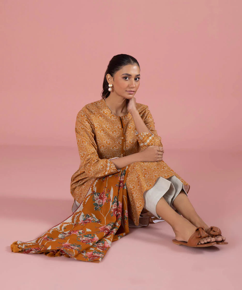 Sapphire | Unstitched 2Pc Printed Lawn - Shirt & Dupatta | 3P-DY23ZV0-16