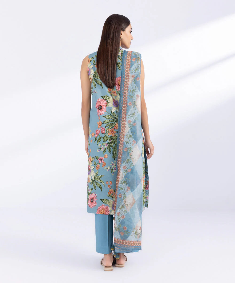 SAPPHIRE | UNSTITCHED 2 PIECE PRINTED CAMBRIC SUIT