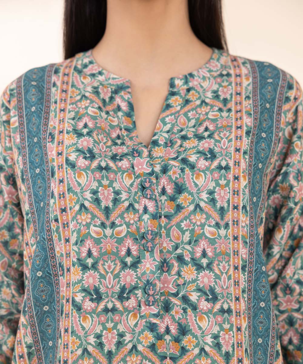 SAPPHIRE | UNSTITCHED 3 PIECE PRINTED LIGHT KHADDAR SUIT