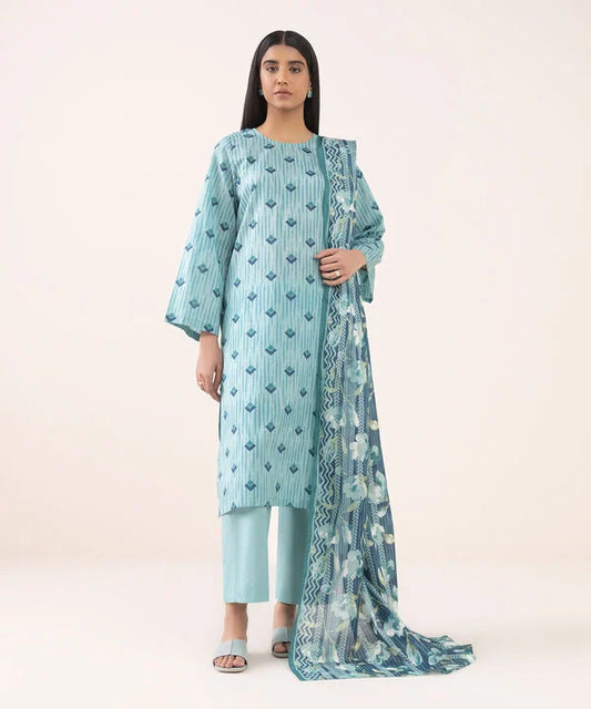 SAPPHIRE | UNSTITCHED 3 PIECE PRINTED LAWN SUIT