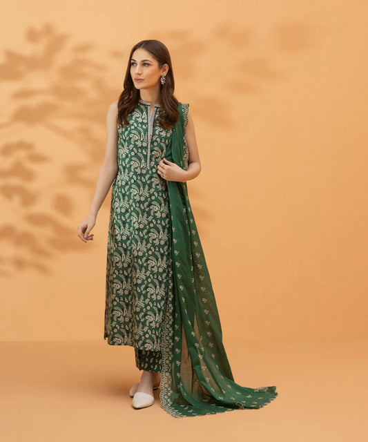Sapphire | Unstitched 3Pc Printed Lawn Suit