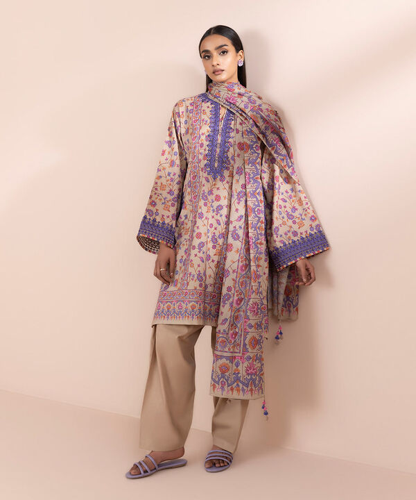 SAPPHIRE | UNSTITCHED 3 PIECE EMBROIDERED LAWN SUIT