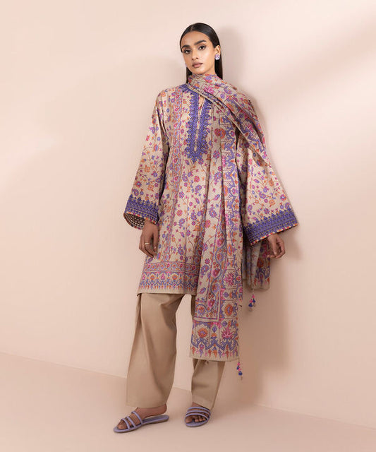 SAPPHIRE | UNSTITCHED 3 PIECE EMBROIDERED LAWN SUIT