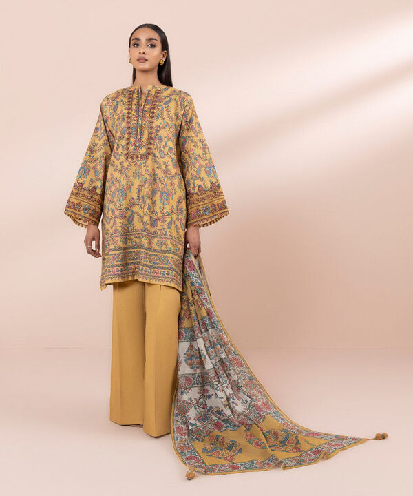 SAPPHIRE | UNSTITCHED 3 PIECE EMBROIDERED LAWN SUIT