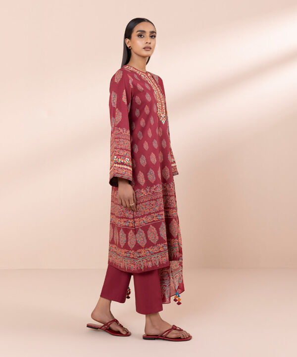 SAPPHIRE | UNSTITCHED 3 PIECE EMBROIDERED LAWN SUIT