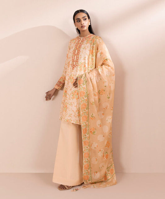 SAPPHIRE | UNSTITCHED 3 PIECE EMBROIDERED LAWN SUIT