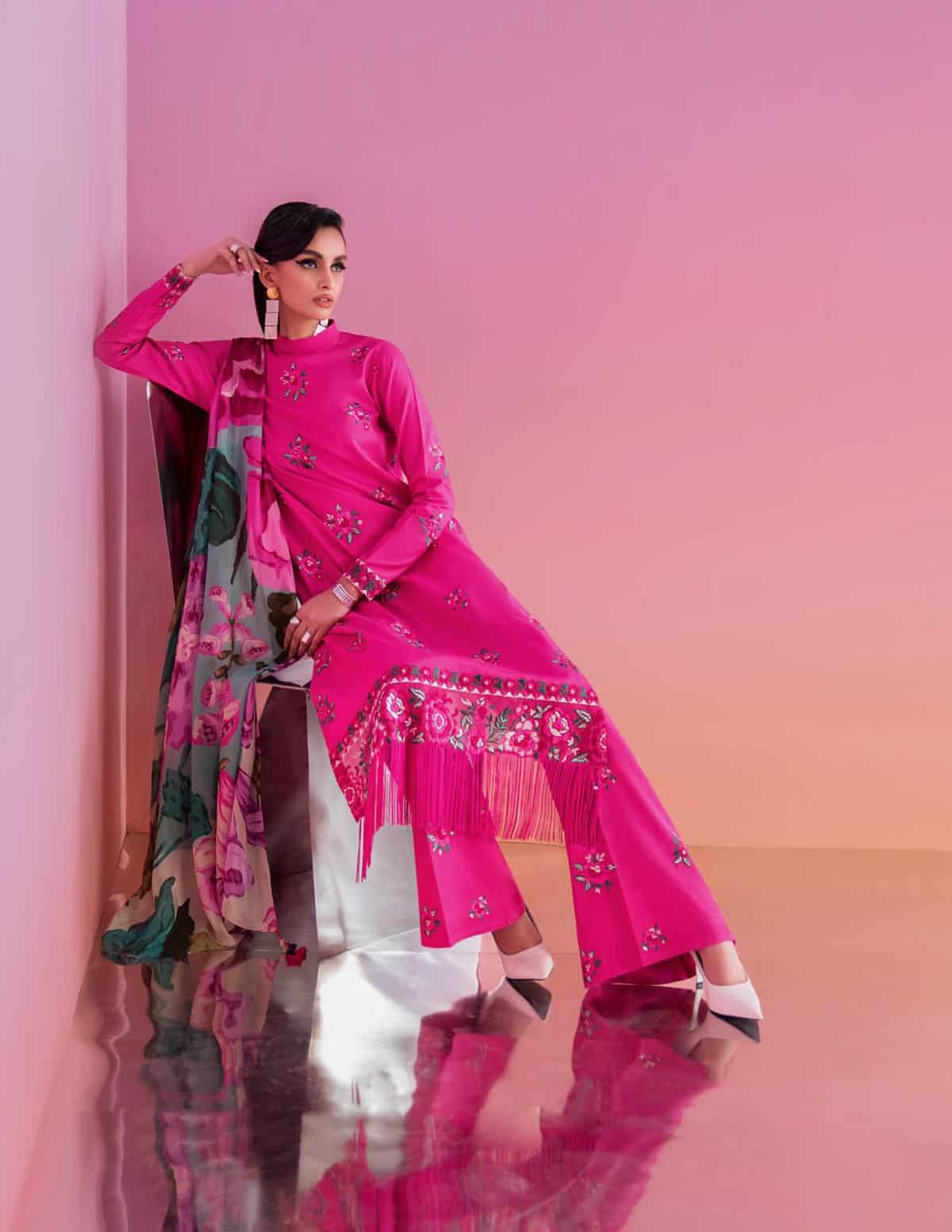 SAPPHIRE | UNSTITCHED 2 PIECE EMBROIDERED RAW SILK SUIT