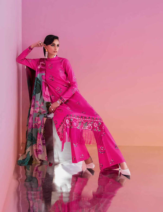 SAPPHIRE | UNSTITCHED 2 PIECE EMBROIDERED RAW SILK SUIT