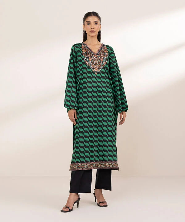 SAPPHIRE | UNSTITCHED 2 PIECE EMBROIDERED COTTON SUIT