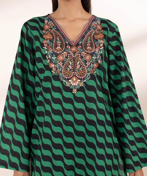 SAPPHIRE | UNSTITCHED 2 PIECE EMBROIDERED COTTON SUIT