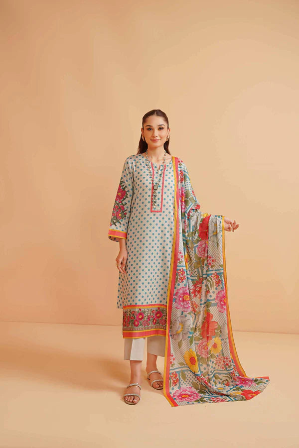 Nishat | 3 Piece Unstitched Printed Embroidered Lawn Suit | 42301535