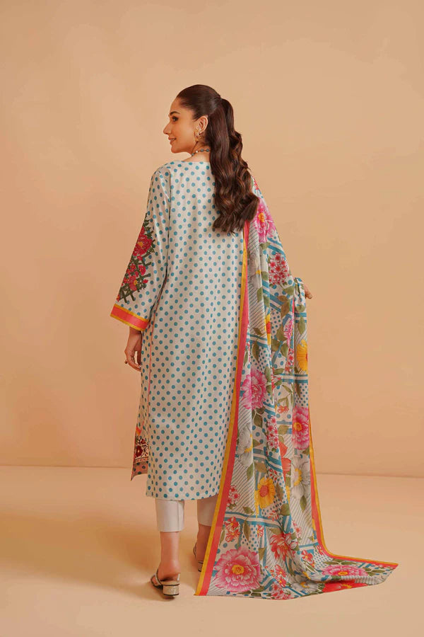 Nishat | 3 Piece Unstitched Printed Embroidered Lawn Suit | 42301535