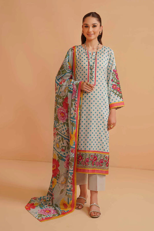 Nishat | 3 Piece Unstitched Printed Embroidered Lawn Suit | 42301535