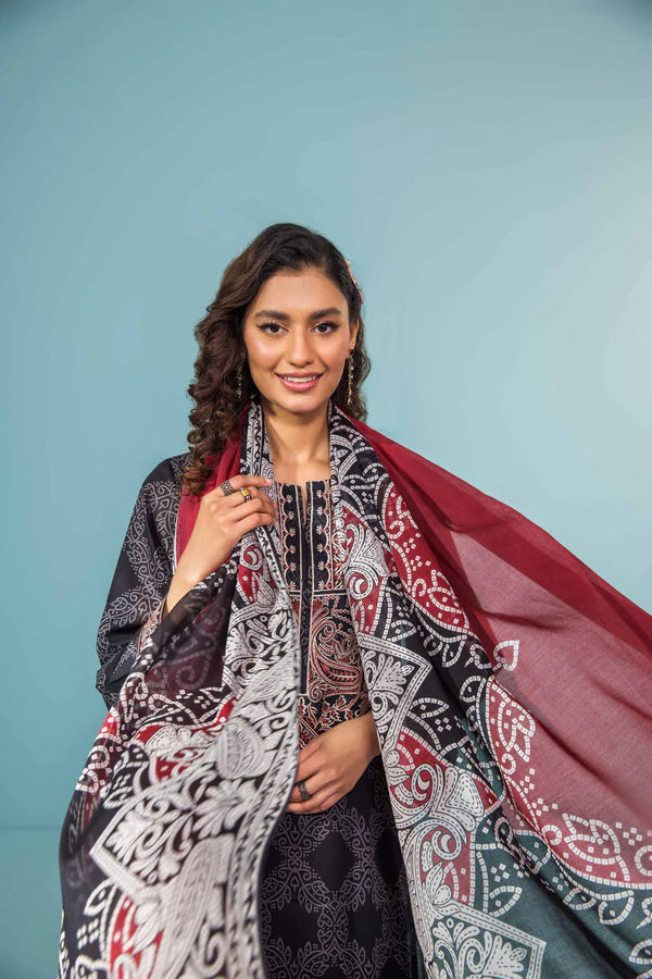 Nishat | 3 Piece Unstitched Printed Embroidered Lawn Suit | 42301563