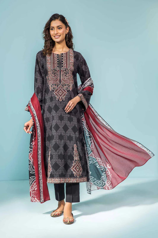 Nishat | 3 Piece Unstitched Printed Embroidered Lawn Suit | 42301563