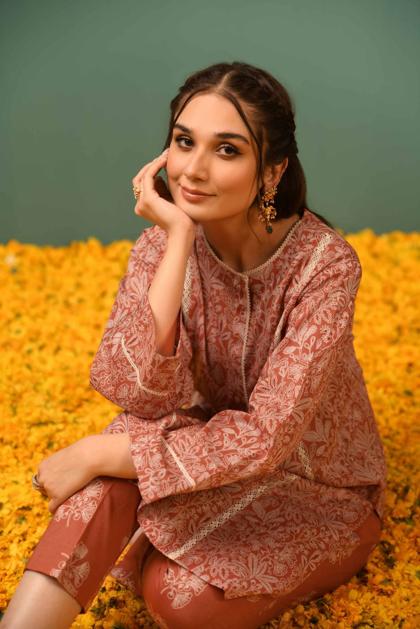 Nishat | 2 Piece Unstitched Printed Lawn - Shirt & Trouser | 42301599