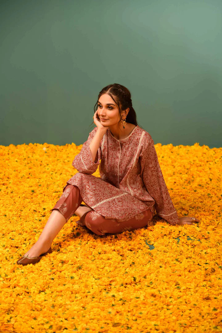 Nishat | 2 Piece Unstitched Printed Lawn - Shirt & Trouser | 42301599