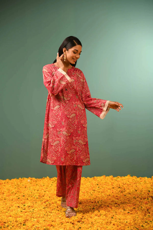 Nishat | 2 Piece Unstitched Printed Lawn - Shirt & Trouser | 42301601