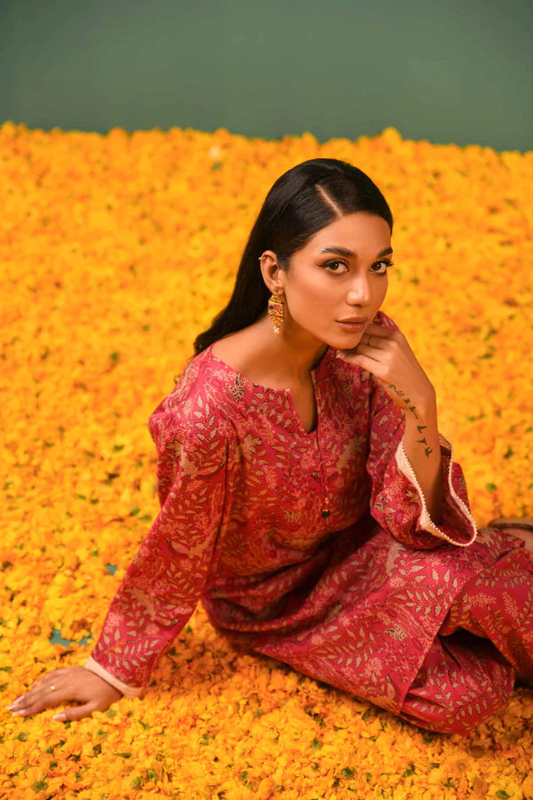 Nishat | 2 Piece Unstitched Printed Lawn - Shirt & Trouser | 42301601