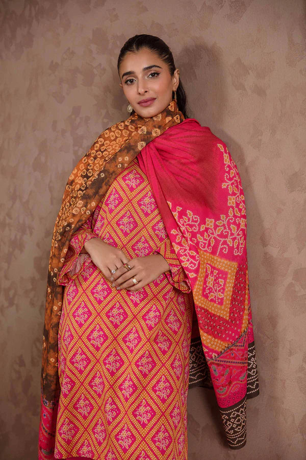 Nishat | 3 Piece Unstitched Printed Khaddar Suit | 42303107