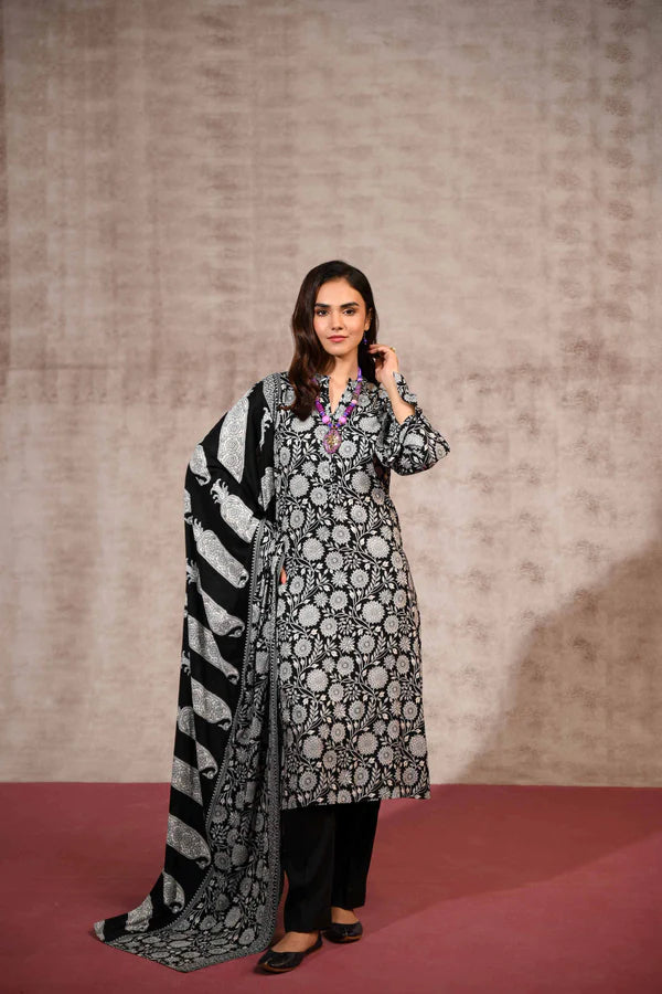 Nishat | 3 Piece Unstitched Printed Linen Suit | 42303190